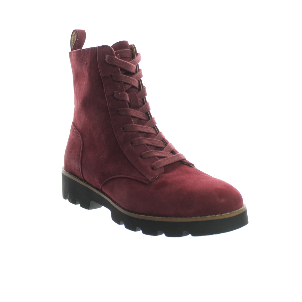 Vionic Wine Suede Lace-Up Ankle Boot